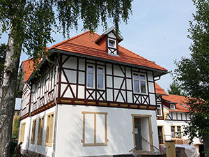 Oberlausitzer Umgebindehaus mit Verschieferung